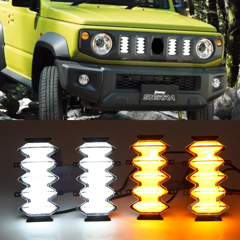 CSCSNL-luces LED de circulación diurna, intermitente amarillo, para Suzuki Jimny 2019 2020 2021, 4 unidades